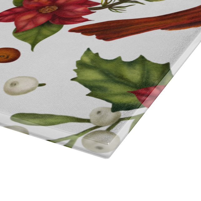 Weihnachts-Kardinal Schneidebrett (Ecke)