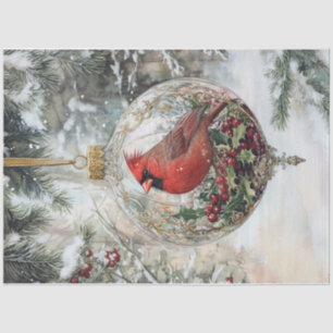Weihnachts-Kardinal Seidenpapier