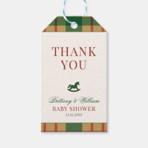 Weihnachts-Karo-Preppy-Bär-Baby-Party