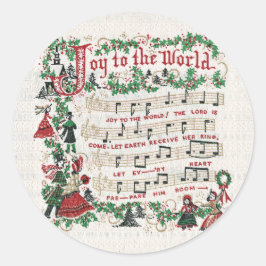 Weihnachts-Karol-Freude für die Welt Runder Aufkleber