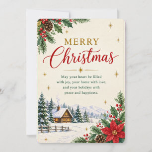 Weihnachts-Kartenhaus-Grußkarte Einladung