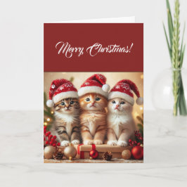 Weihnachts Kätzchen Feiertagskarte