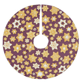 Weihnachts-Keks mit tiefer Erde Polyester Weihnachtsbaumdecke