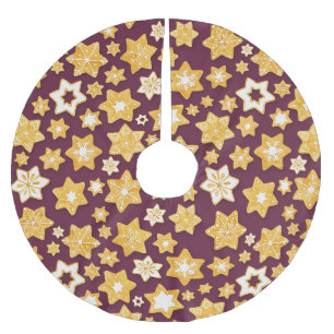 Weihnachts-Keks mit tiefer Erde Polyester Weihnachtsbaumdecke