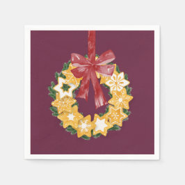 Weihnachts-Keks mit tiefer Erde Serviette
