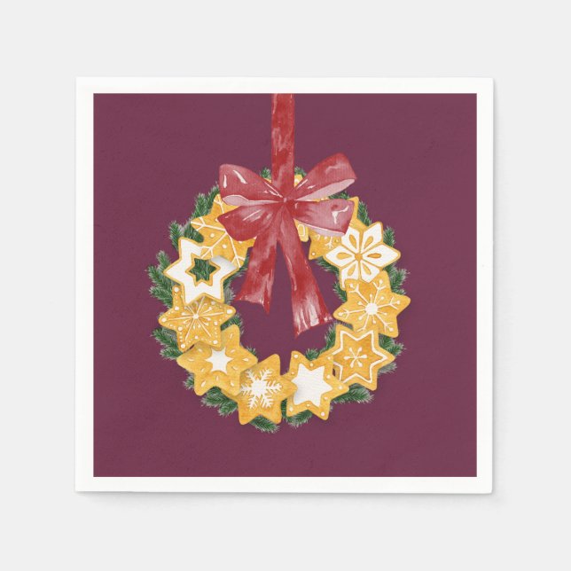 Weihnachts-Keks mit tiefer Erde Serviette (Vorderseite)