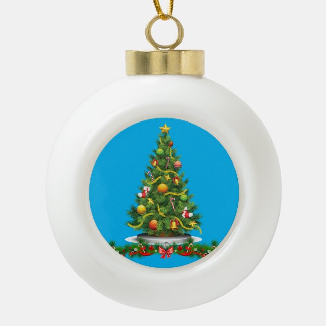 Weihnachts-Keramik Ball Ornament (Vorderseite)