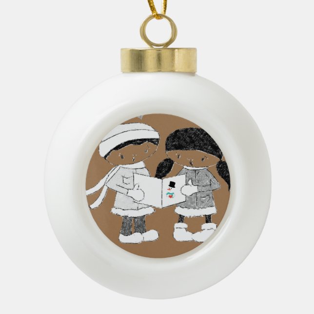 Weihnachts-Keramik Ball Ornament (Vorderseite)
