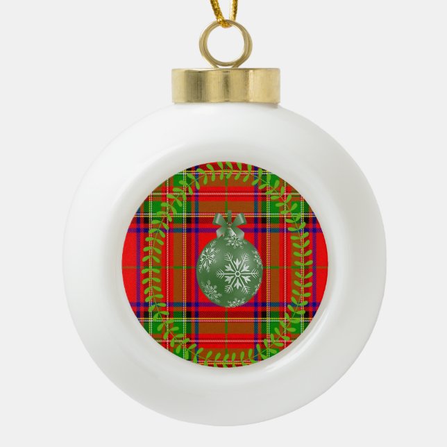 Weihnachts-Keramik Ball Ornament (Vorderseite)