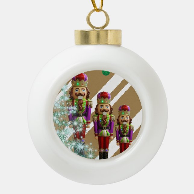 Weihnachts-Keramik Ball Ornament, Soldat Keramik Kugel-Ornament (Vorderseite)