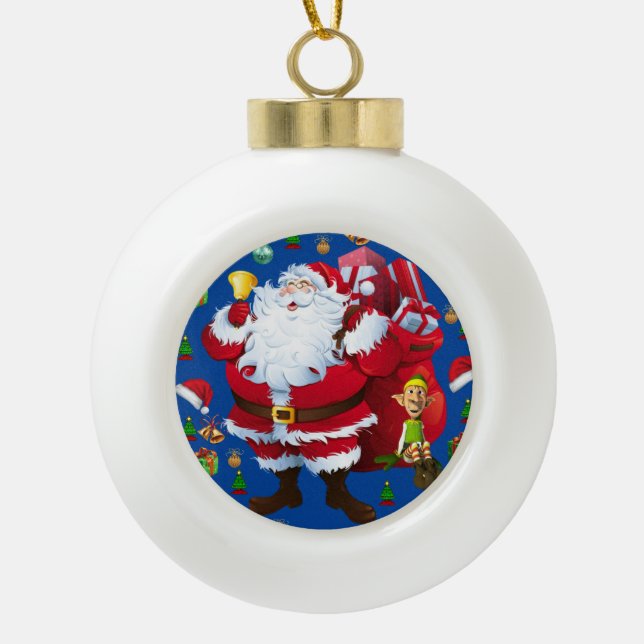 Weihnachts-Keramik Ball Ornament, Weihnachten Keramik Kugel-Ornament (Vorderseite)