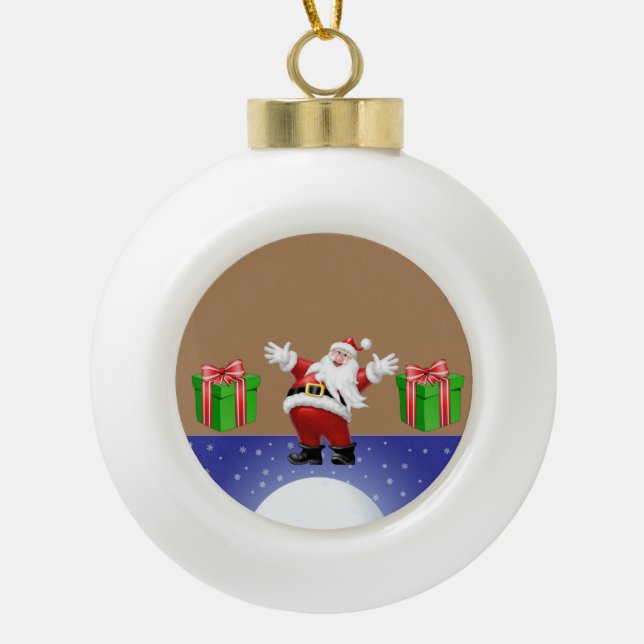 Weihnachts-Keramik Ball Ornament, Weihnachten Keramik Kugel-Ornament (Vorderseite)
