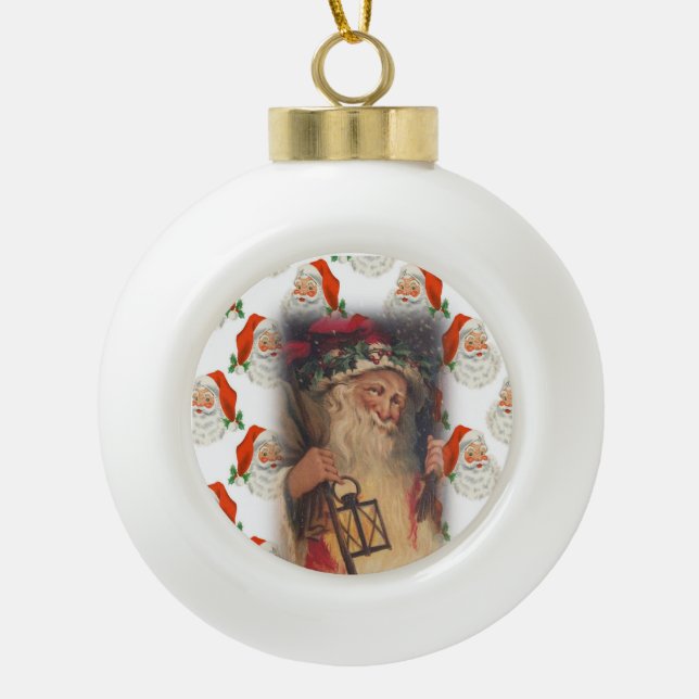 Weihnachts-Keramik Ball Ornament, Weihnachten Keramik Kugel-Ornament (Vorderseite)