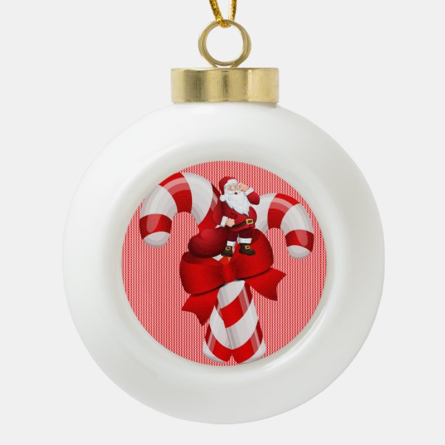 Weihnachts-Keramik Ball Ornament, Weihnachten Keramik Kugel-Ornament (Vorderseite)