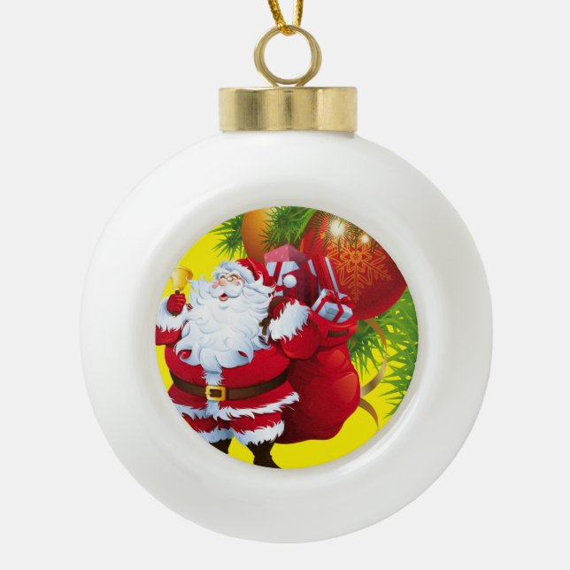 Weihnachts-Keramik Ball Ornament, Weihnachten Keramik Kugel-Ornament (Vorderseite)