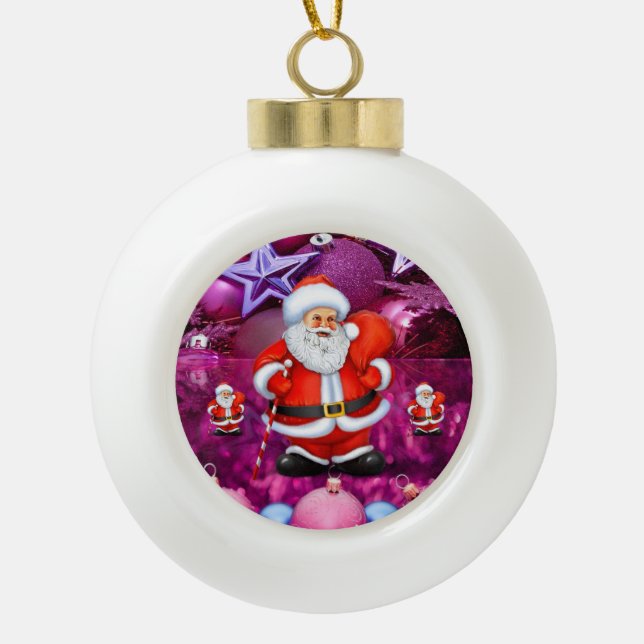 Weihnachts-Keramik Ball Ornament, Weihnachten Keramik Kugel-Ornament (Vorderseite)