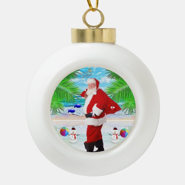 Weihnachts-Keramik Ball Ornament, Weihnachten Keramik Kugel-Ornament (Vorderseite)