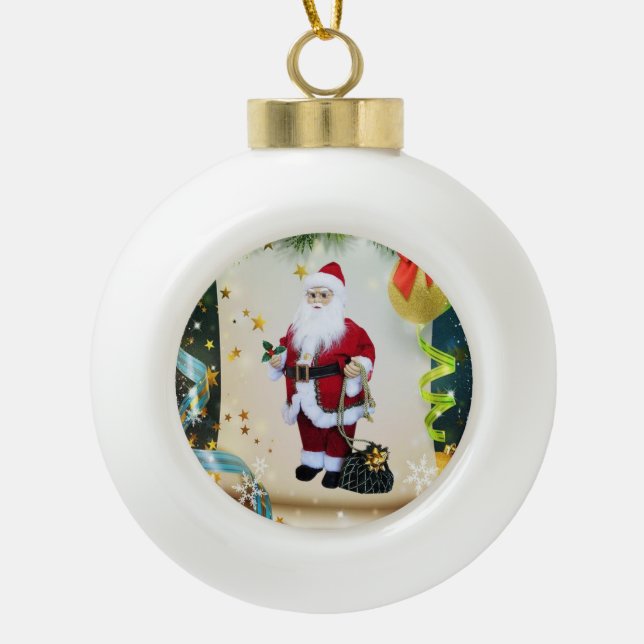 Weihnachts-Keramik Ball Ornament, Weihnachten Keramik Kugel-Ornament (Vorderseite)
