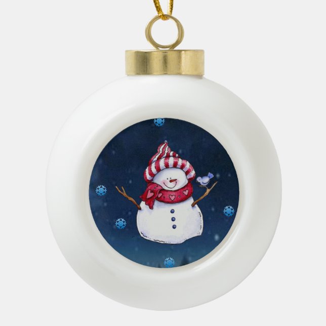 Weihnachts-Keramik Ball Ornament, Weihnachten Keramik Kugel-Ornament (Vorderseite)