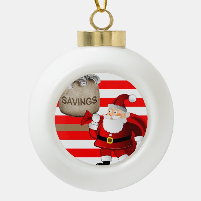 Weihnachts-Keramik Ball Ornament, Weihnachten Keramik Kugel-Ornament (Vorderseite)