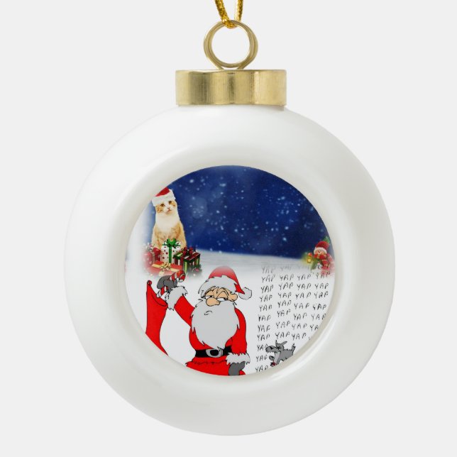 Weihnachts-Keramik Ball Ornament, Weihnachten Keramik Kugel-Ornament (Vorderseite)