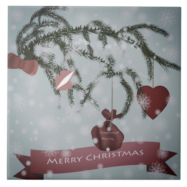 Weihnachts-Keramik Fliese (Vorderseite)