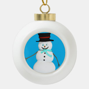 Weihnachts-Keramik-Kugelschmuck, Schneemann Keramik Kugel-Ornament