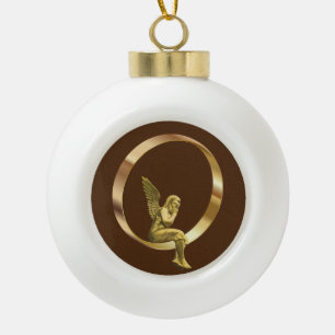 Weihnachts-Keramik-Kugelschmuck, Weihnachtsengel Keramik Kugel-Ornament