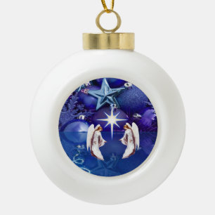 Weihnachts-Keramik-Kugelschmuck, Weihnachtsengel Keramik Kugel-Ornament