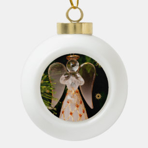 Weihnachts-Keramik-Kugelschmuck, Weihnachtsengel Keramik Kugel-Ornament