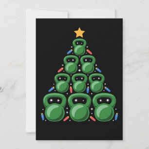 Weihnachts-Kettlebell-Baum Fitnessstudio Fitness W Einladung