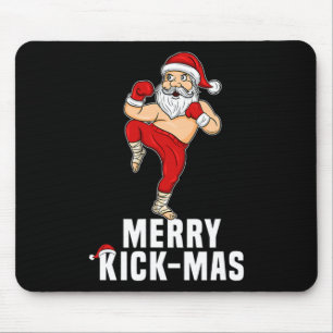 Weihnachts-Kickboxen Santa Frohe Weihnachten Gesch Mousepad