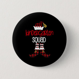 Weihnachts-Kindergarten Squad Elf Lehrerin Student Button
