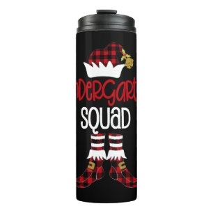 Weihnachts-Kindergarten Squad Elf Lehrerin Student Thermosbecher