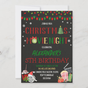 Weihnachts-Kinoabend Einladung