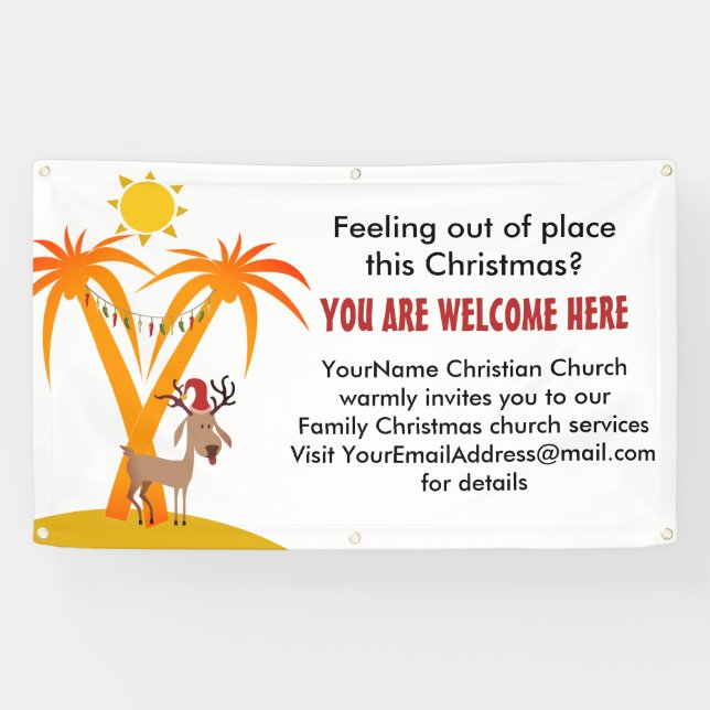 Weihnachts-Kirche-Einladungsbanner Banner (Horizontal)
