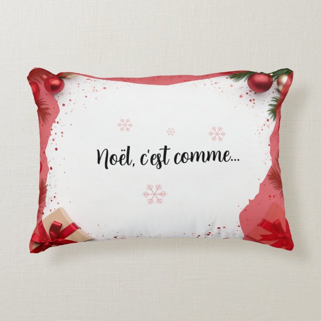 Weihnachts Kissen ist wie (Vorderseite)