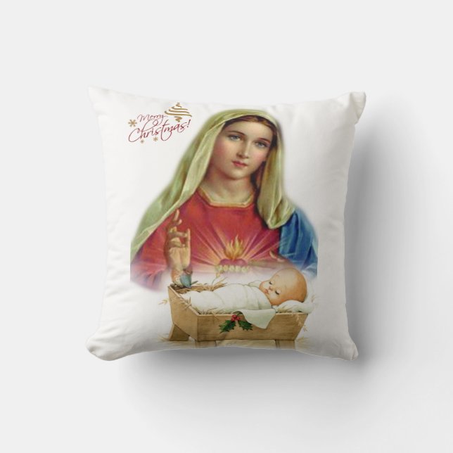Weihnachts-Kissen, Jesus Christus Kissen (Vorderseite)