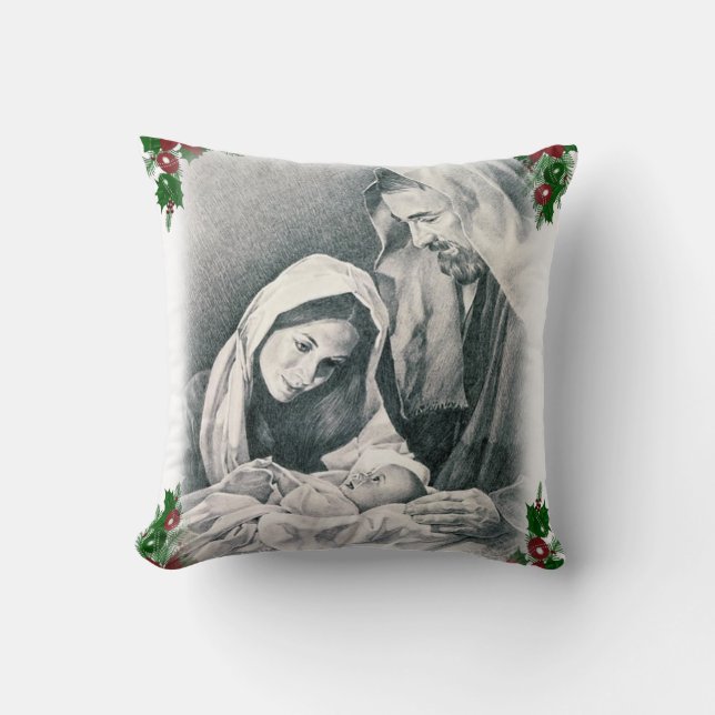 Weihnachts-Kissen, Jesus Christus Kissen (Vorderseite)
