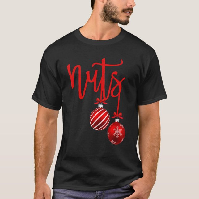 Weihnachts-Kiste Nüsse Weihnachtskuchen Mr. und Mr T-Shirt (Vorderseite)