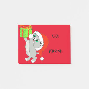 Weihnachts-Kitten-Geschenketiketts Post-it Klebezettel