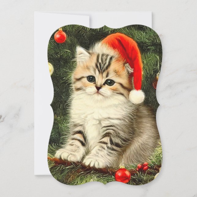 Weihnachts-Kittenkarte (Vorderseite)