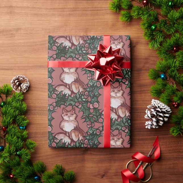 Weihnachts-Kitty-Cat Xmas Orange Tabby Cats Geschenkpapier (Feiertagsgeschenk)