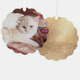 Weihnachts-Kitty Engel Ornament Karte