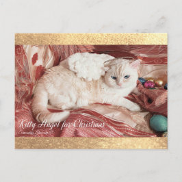 Weihnachts-Kitty Engel Postkarte