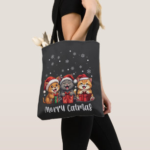 Weihnachts-Kitty-Katzen Fröhliche Katmas Tasche