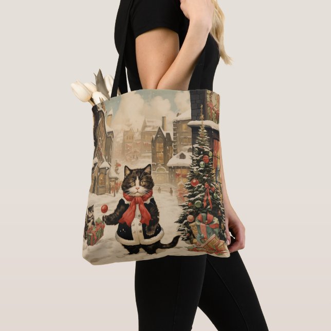 Weihnachts Kitty Snowy Day Tasche (Von Nahem)