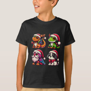 Weihnachts kleine Helfer Süße Tier Weihnachtskolle T-Shirt