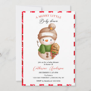 Weihnachts Kleine Snowman Baby Dusche Einladung