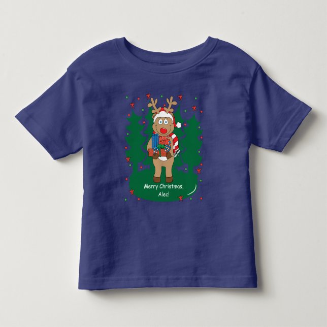 Weihnachts-Kleinkind-Teemaschine/Rentier Got Gesch Kleinkind T-shirt (Vorderseite)